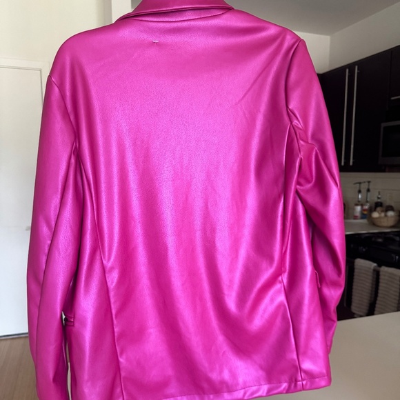 Leather Pink Blazer - Picture 2 of 3